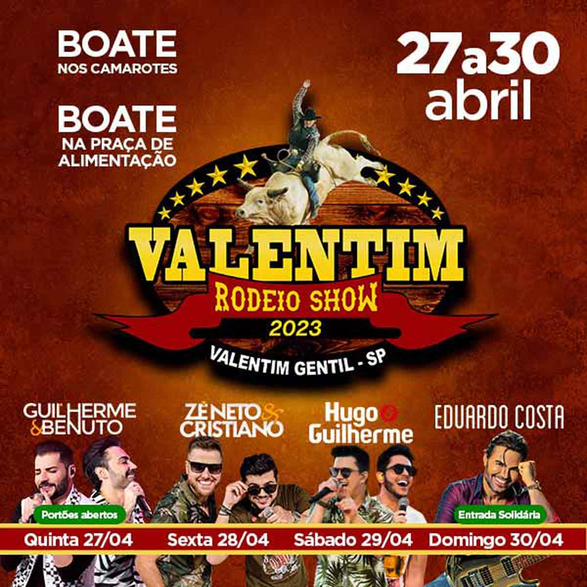 Programação e ingressos para o Valentim Rodeio Show 2023 Ache Festas