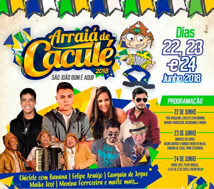 Programação do Arraiá de Caculé 2018