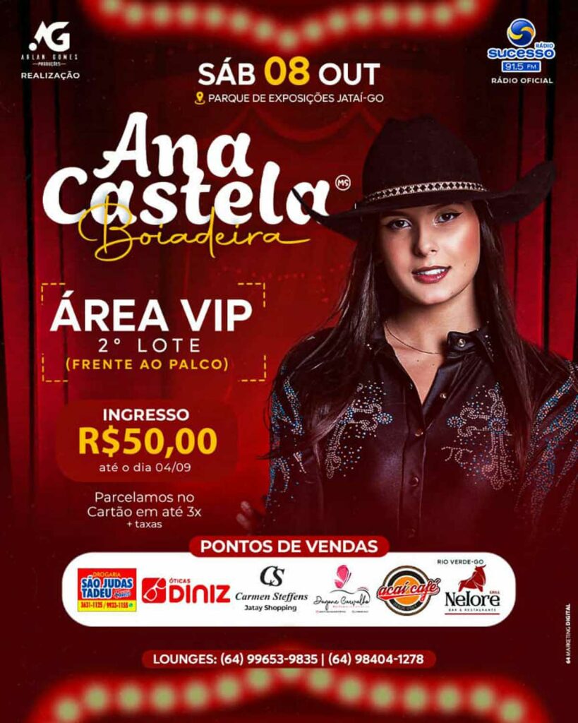 Ana Castela promete grande show em Jataí Ache Festas